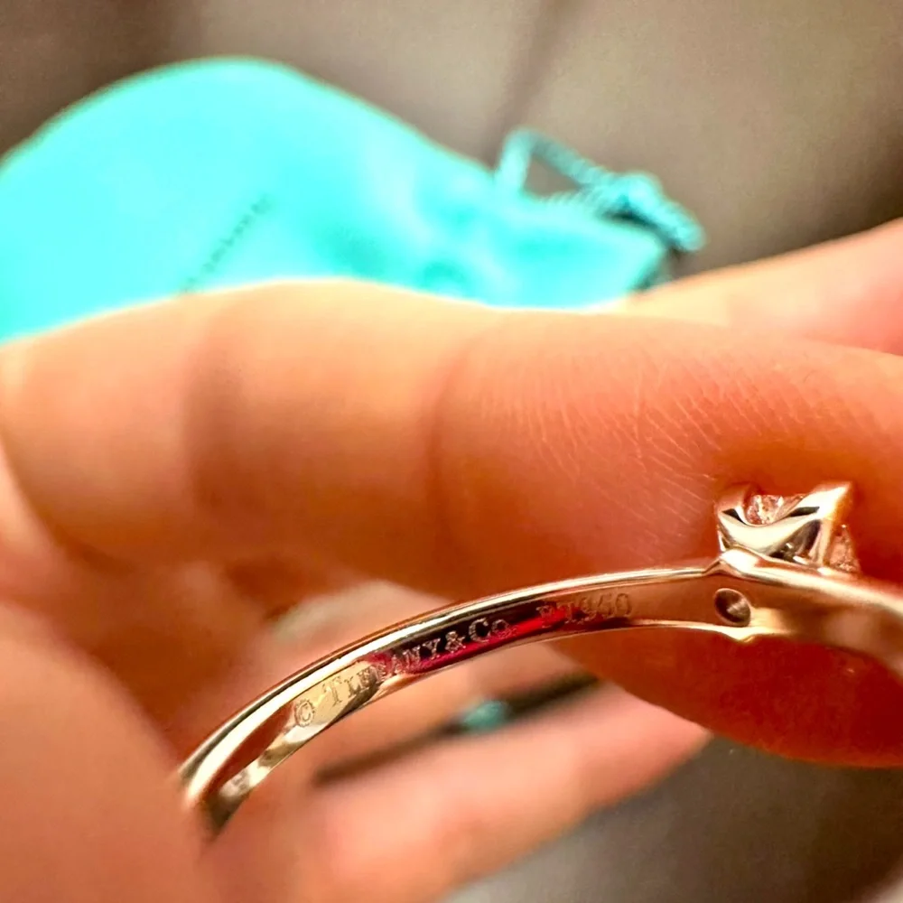 Tiffany&Co Platinum Princess Cut Diamond ring